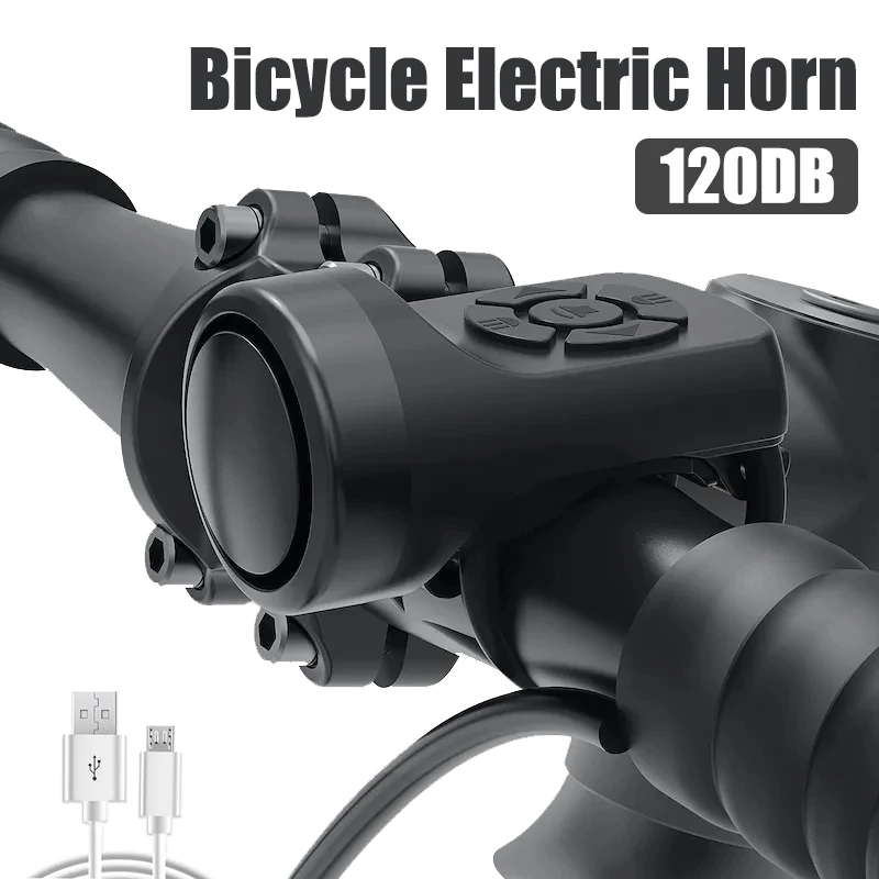 

Звуковой сигнал для зарядки велосипеда, супер громкие колокольчики для горного велосипеда, электроколокольчики 120 дБ Предупреждение сигна...