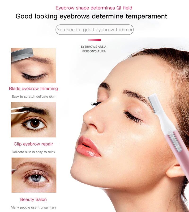 

Electric Eyebrow Trimmer Ladies Eyebrow Trimmer Ladies Shaver Hot Sales Portable Mini Lipstick Shaver Accessories Makeup Tools