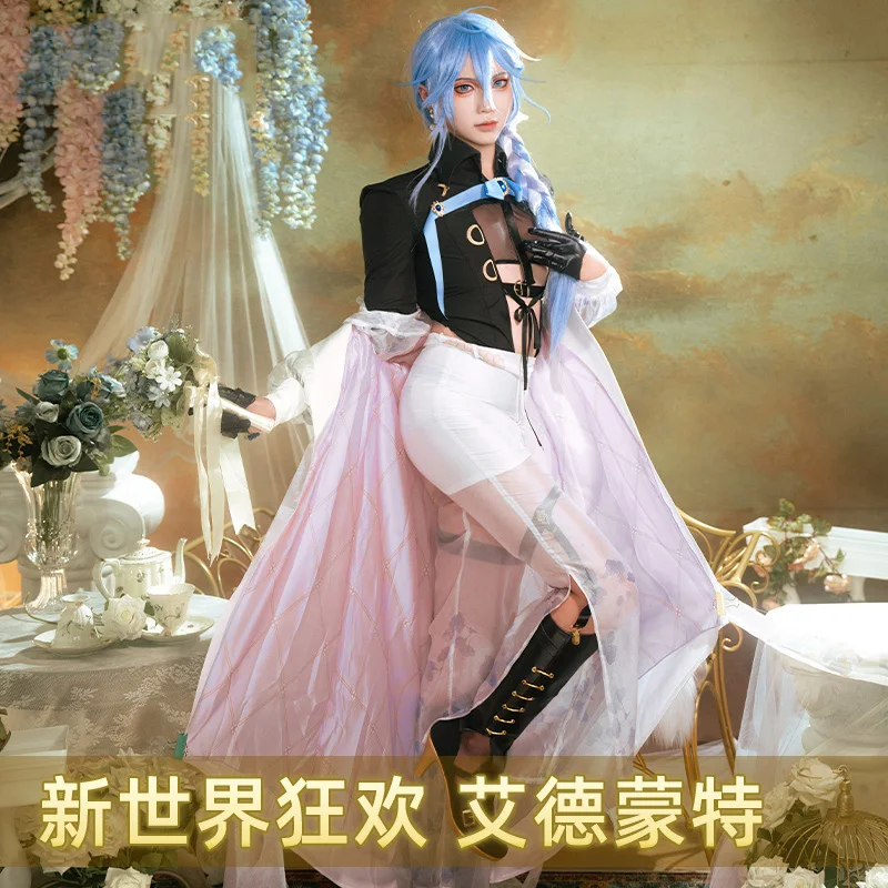 Nu: Carnival Cos Эдмонд Косплей сексуальный черный топ цветочное свадебное платье