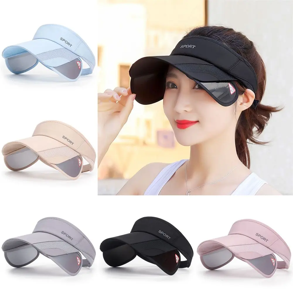 

Women UV Protection Sport Hat Beach/Tennis Sun Visor Hat Golf Cap Retractable Brim Adjustable