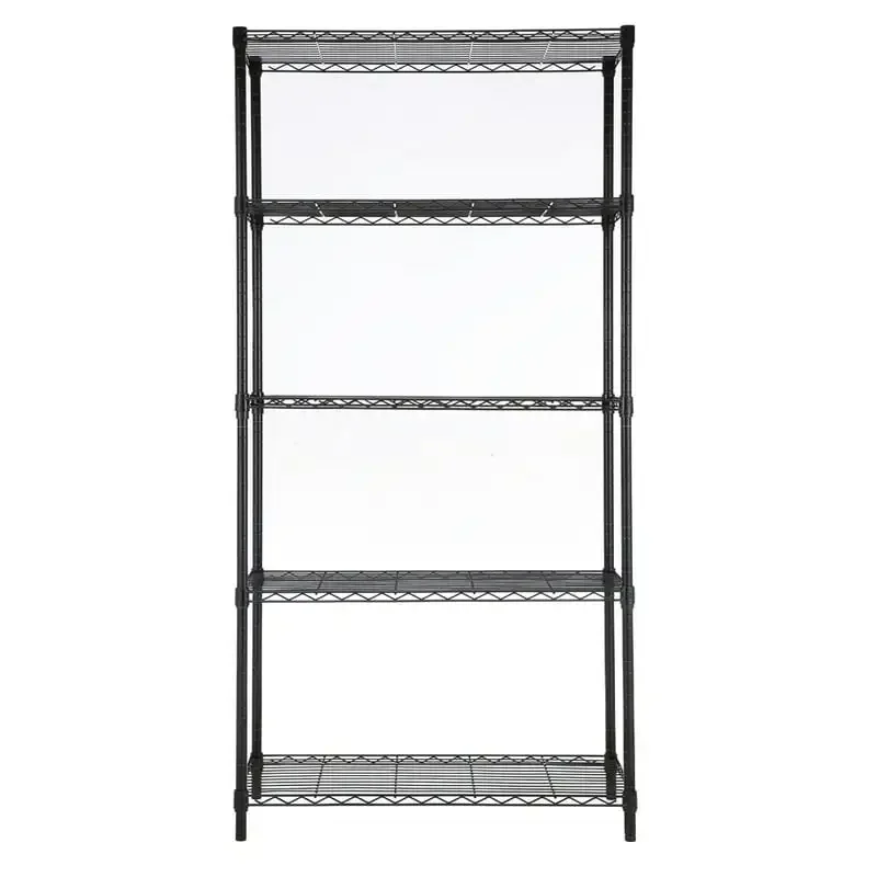 

5 tier black coating shelving unit 14x36x72in Book Storage Book Rack Cube ShelfBookshelf Room Storage Organizer