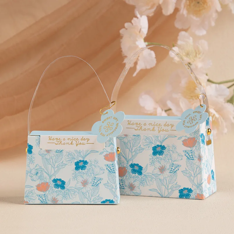Portable Wedding Candy Bag Birthday Baby Welcome Party Gift Packaging Cosmetic Gift Box
