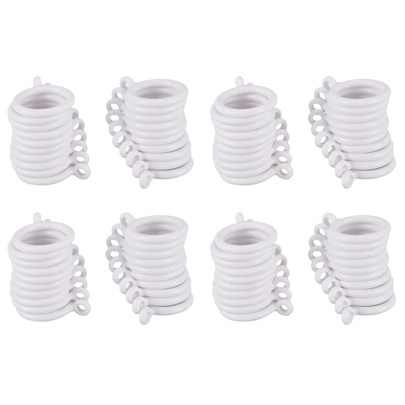 

Retail 80X White 25Mm Inner Plastic Curtain Rings