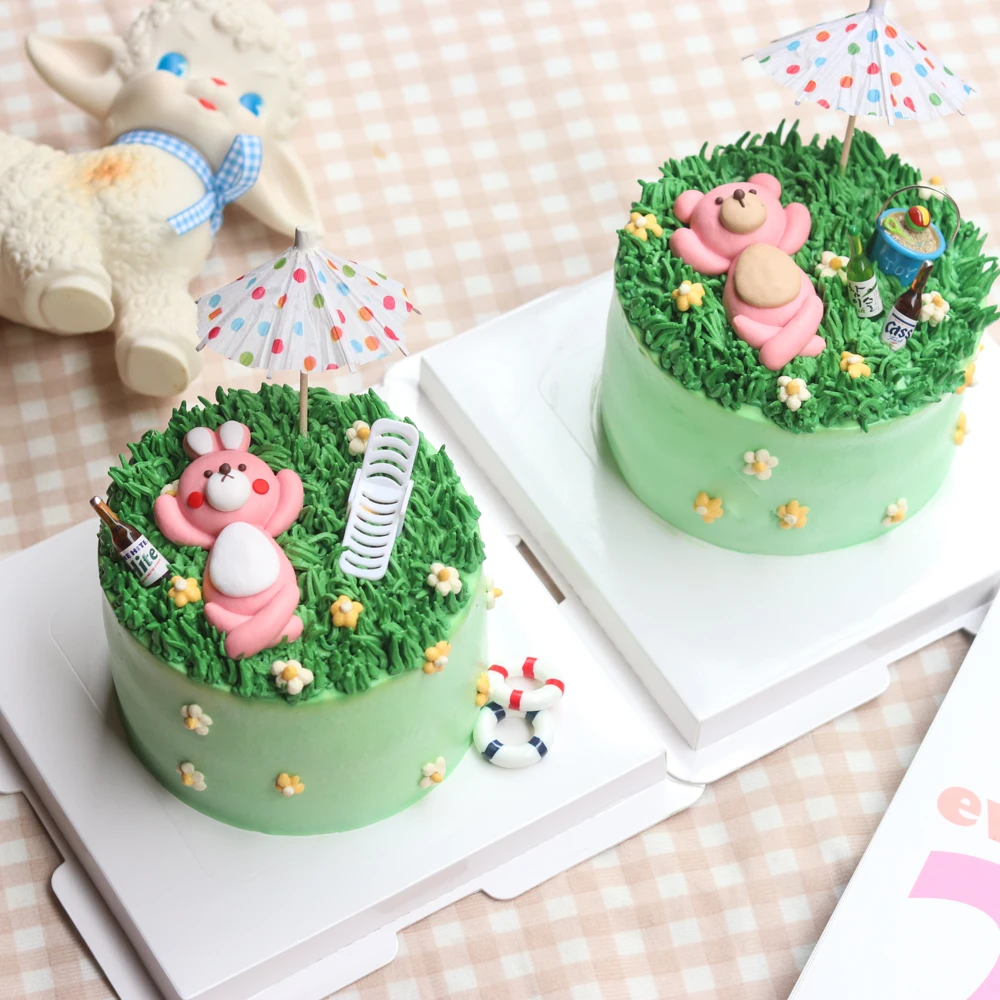 

Мальчик День Рождения Медведь Кролик Мягкая Керамика плагин волна точка искусственный торт Топпер цветные шары арочный десерт товары для выпечки