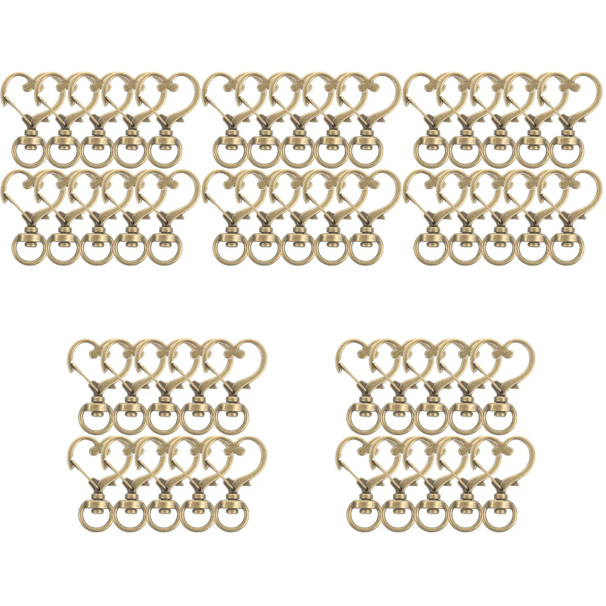 

50 Snap Keychain Clip Creative Hanging Buckle DIY Key Chains Accessories