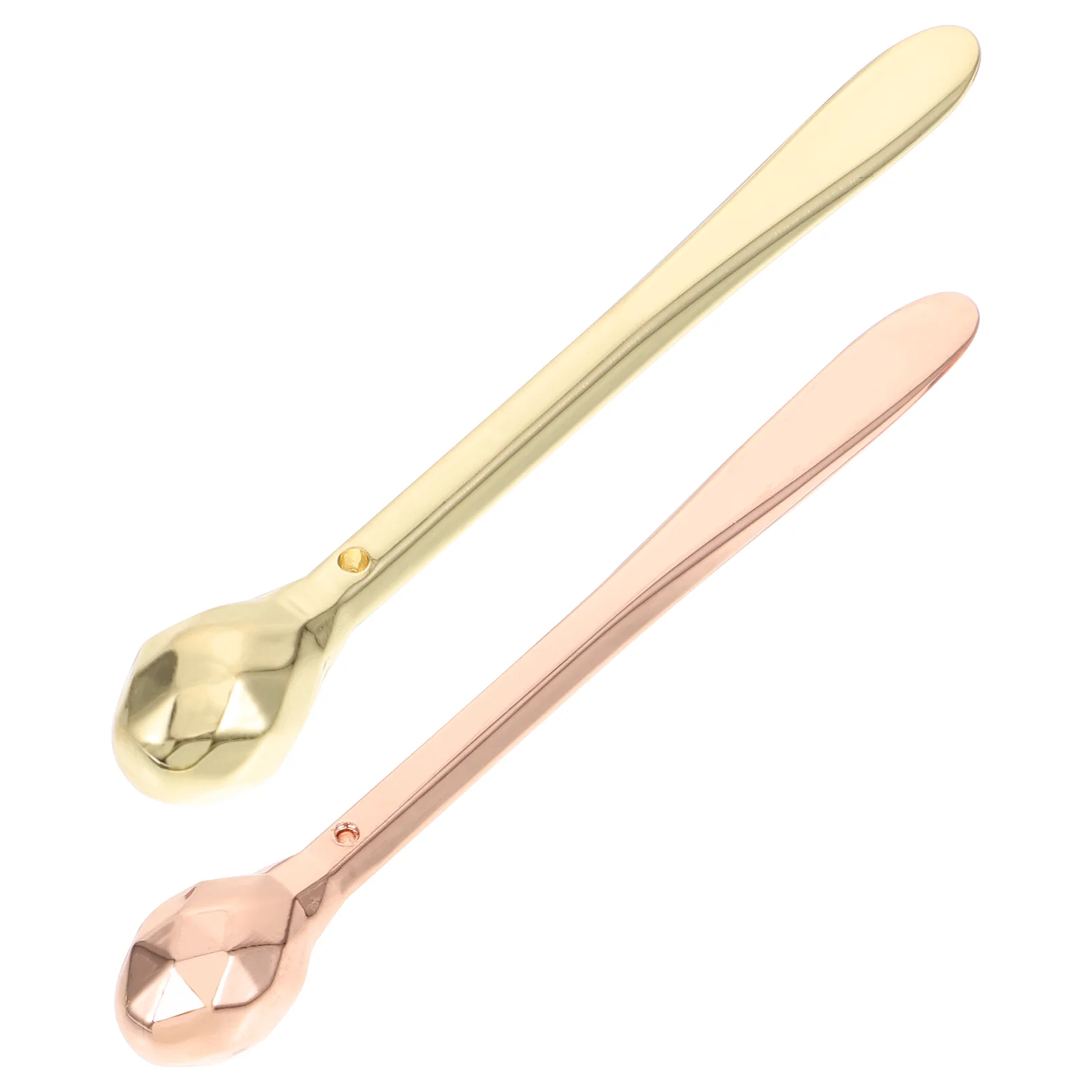 

2Pcs Metal Eye Applicator Eye Wand Spatulas Dark Circle Remover Makeup Supplies for Makeup Tools Golden Rose