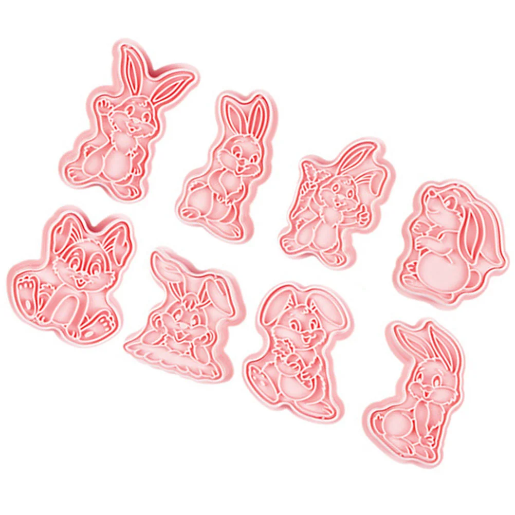 

8Pcs Cookie Baking Molds New Year Cookie Stamps Biscuits Mold DIY Baking Tools