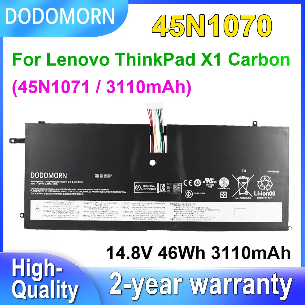 DODOMORN для Lenovo ThinkPad X1 Carbon 34443MC 34438BC 3448AH2 Series 45N1070 45N1071 Аккумулятор ноутбука 14 8 в 46 Втч