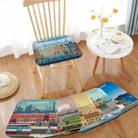world travel city european seat pad household cushion soft plush chair mat winter office bar cushion pads