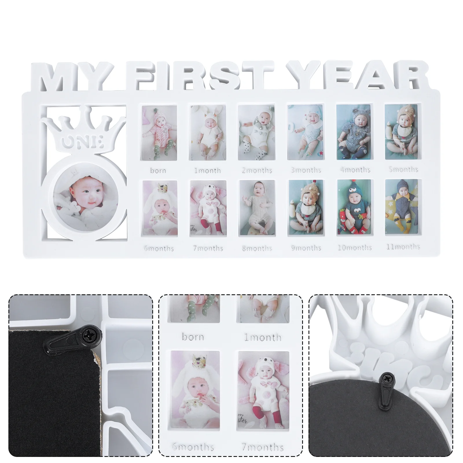 

Frame Baby Picture Photo Year First Day Mothers Keepsake My Growth 12Frames Month Gifts Milestonecollage Newborn Infant 1St