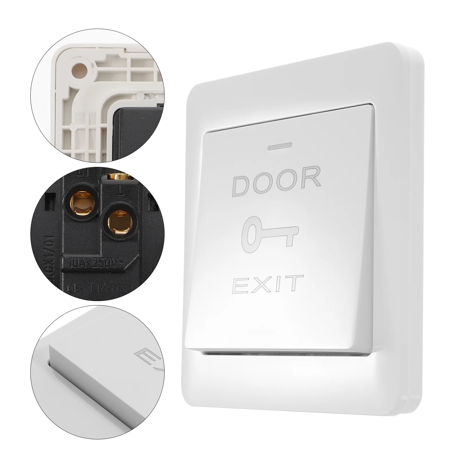 

2pcs Switch Panels Exit Button Wall Mount Plate Switch Covers Exit Switch Panel Door Access Control System Wall