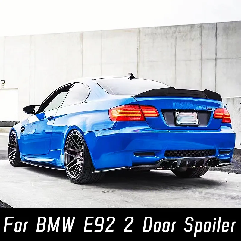 

For 2005-2012 BMW 3 Series E92 2 Door PSM Style Rear Trunk Lid Car Wing Ducktail Lip Spoiler Black Carbon Tuning Accessories