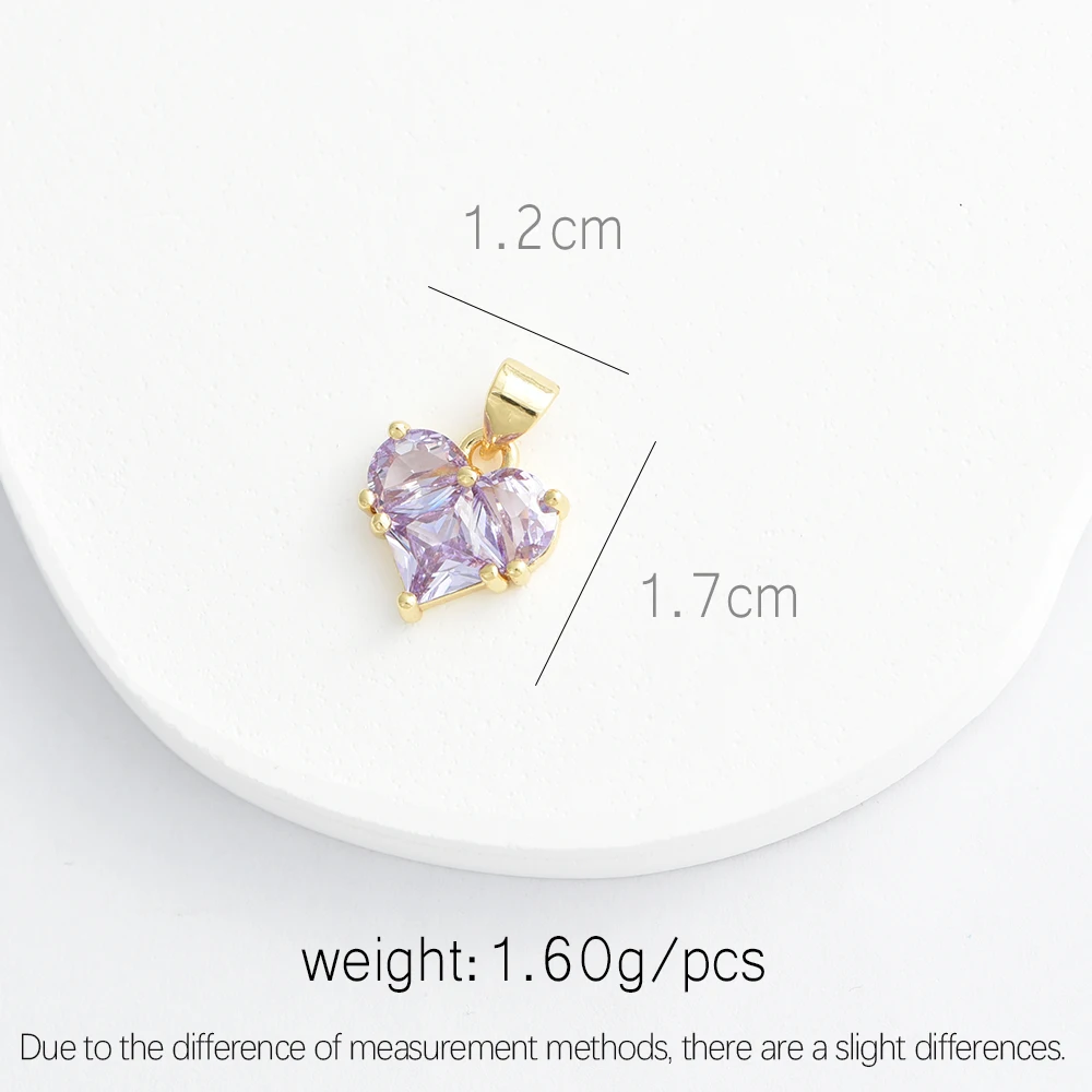 Подвески в форме кубического сердца DARENLI 2 шт