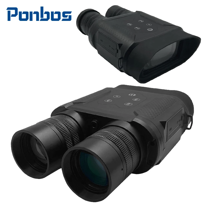 

Ponbos NV2000 400M Full Dark IR Digital Night Vision Telescope 4.0 inch 1080P HD Infrared Binocular Camera for Hunting Camping