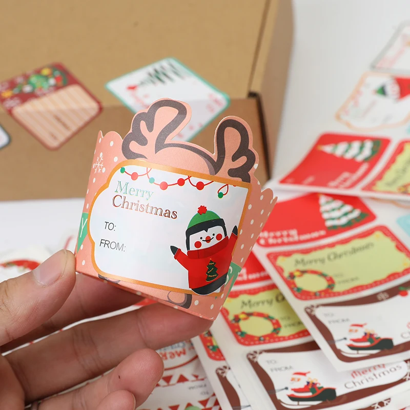 10 листов рождественские подарочные наклейки декоративная уплотнительная
