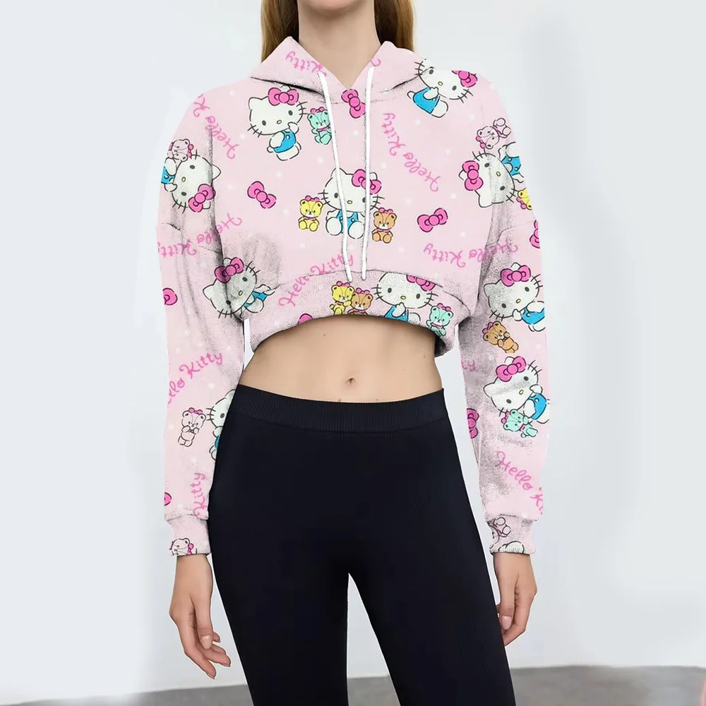 Толстовка с капюшоном Hello Kitty Kuromi женская толстовка индивидуальным укороченным
