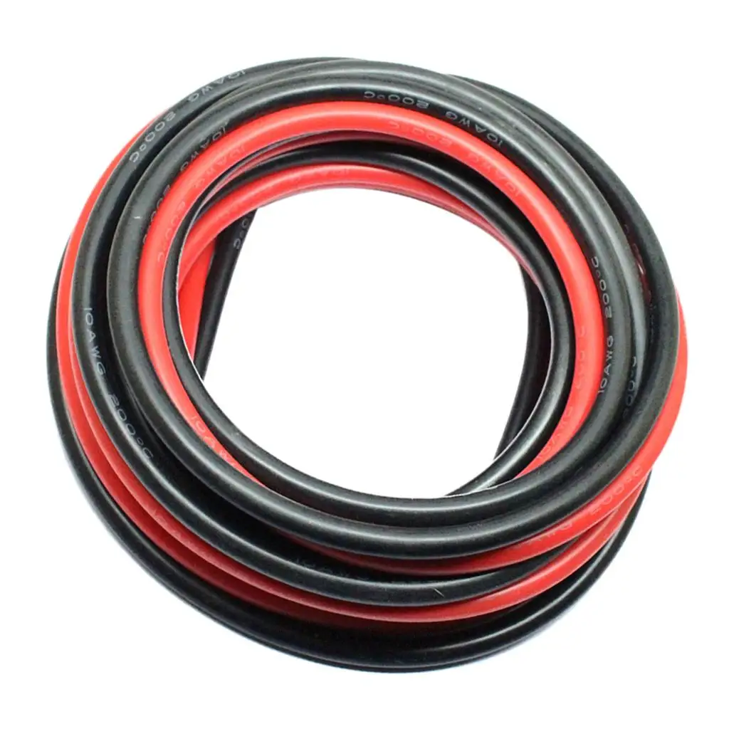 

Два рулона 10 AWG силиконовый провод гибкие многожильные медные кабели
