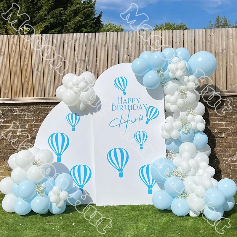 

137pcs Macaron Blue Latex Balloons Kits Garland Background Baby Shower Wedding White Birthday Party Festival Event Decoration