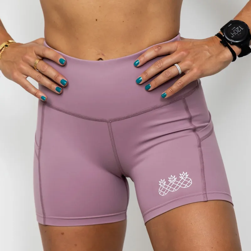 Tres Pinas Running Shorts Yoga Shorts Women's High Waist Lifting Push Up Tight Sports Pocket Fitness Breathable Gym Yoga Pants