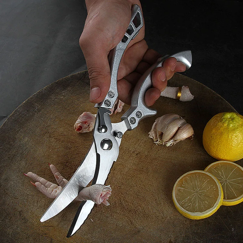 سكين مطبخ قوي الدجاج العظام مقص سكاكين المطبخ بطة السمك القاطع المقصات الفولاذ المقاوم للصدأ الساطور سكين مقص