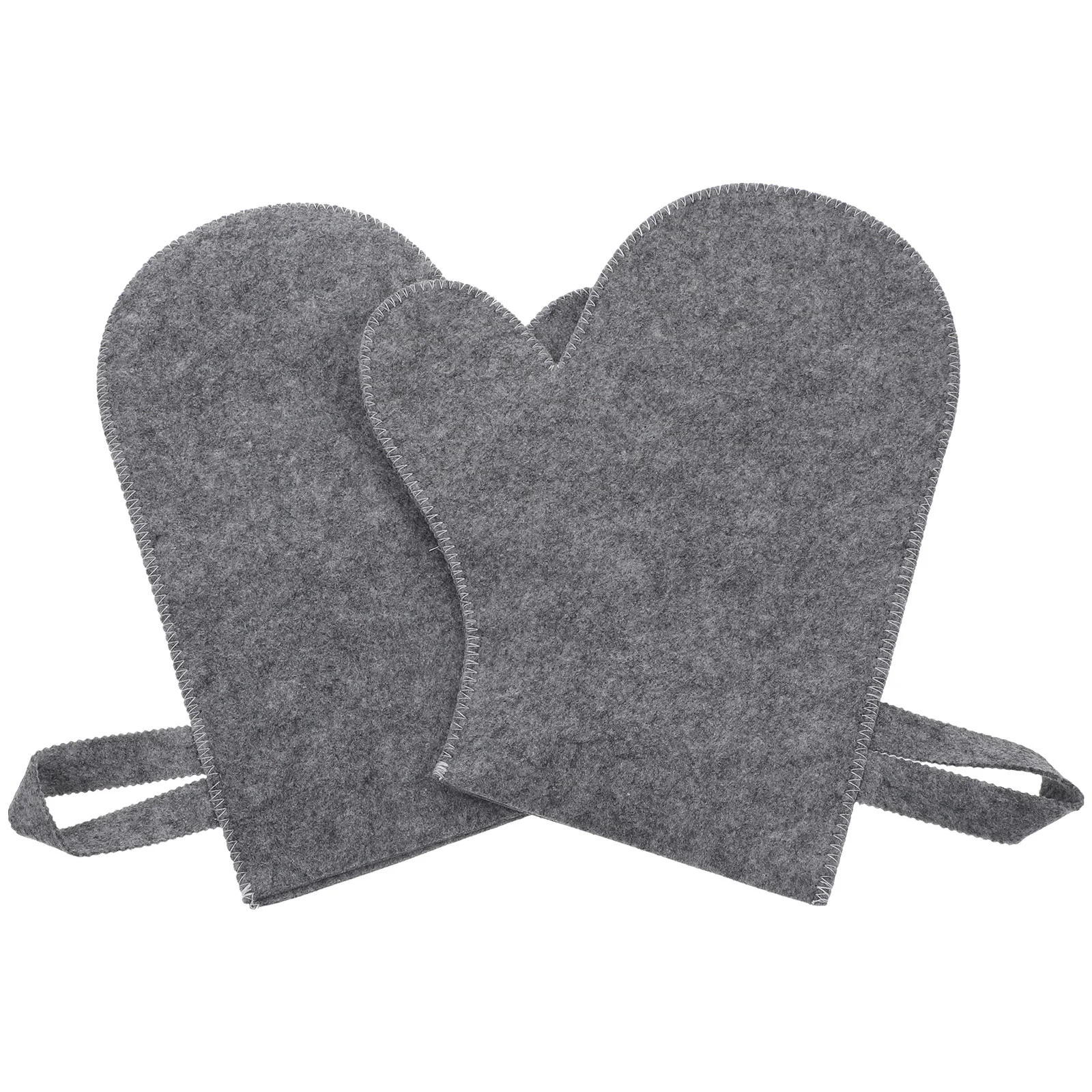

2 Pcs Felt Sauna Gloves Body Scrubbing Bathing Mitt Kits Accessories Back