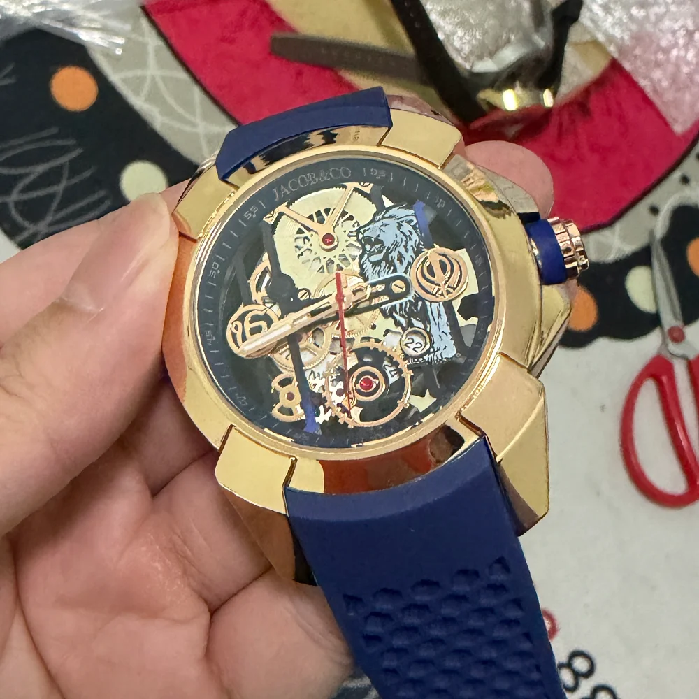 Новые высококачественные оригинальные часы Jacob & Co для мужчин: классический циферблат с изображением льва, многофункциональные, высококачественные мужские часы AAA. (art.: 3920db0407664) - 3920db0407664