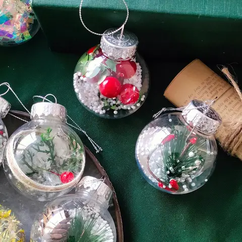 Круглый Рождественский шар «сделай сам», прозрачный нежный Рождественский подвесной кулон, противоударный Рождественский елочный орнамент для дома