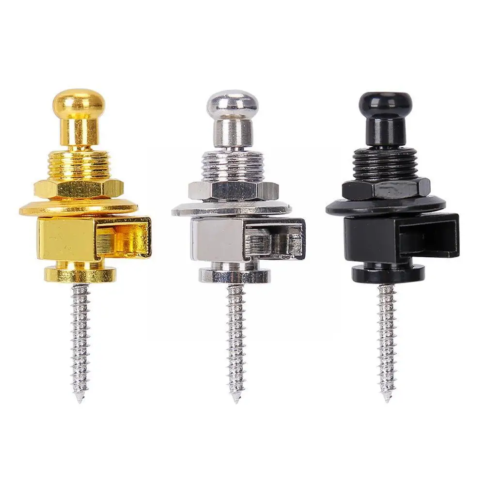 

2Pcs Guitar Strap Lock Skidproof StrapLock Locking Guitar Pegs Anti-Rust Retainer Security Pins End Metal Pins Strap Button Z9Q4