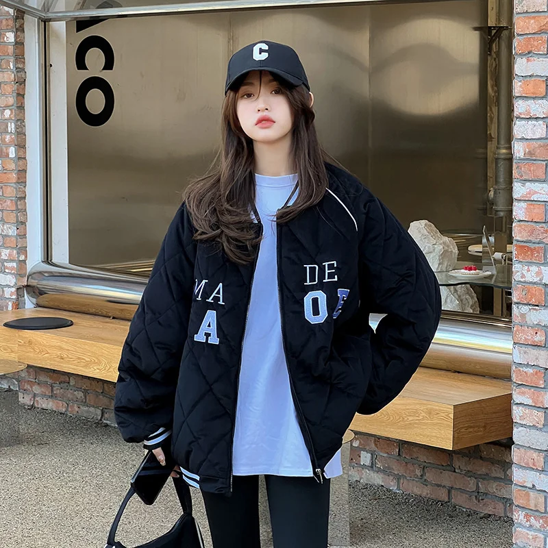 Down cotton clothes Women's short style 2022 new winter fashion baseball jacket