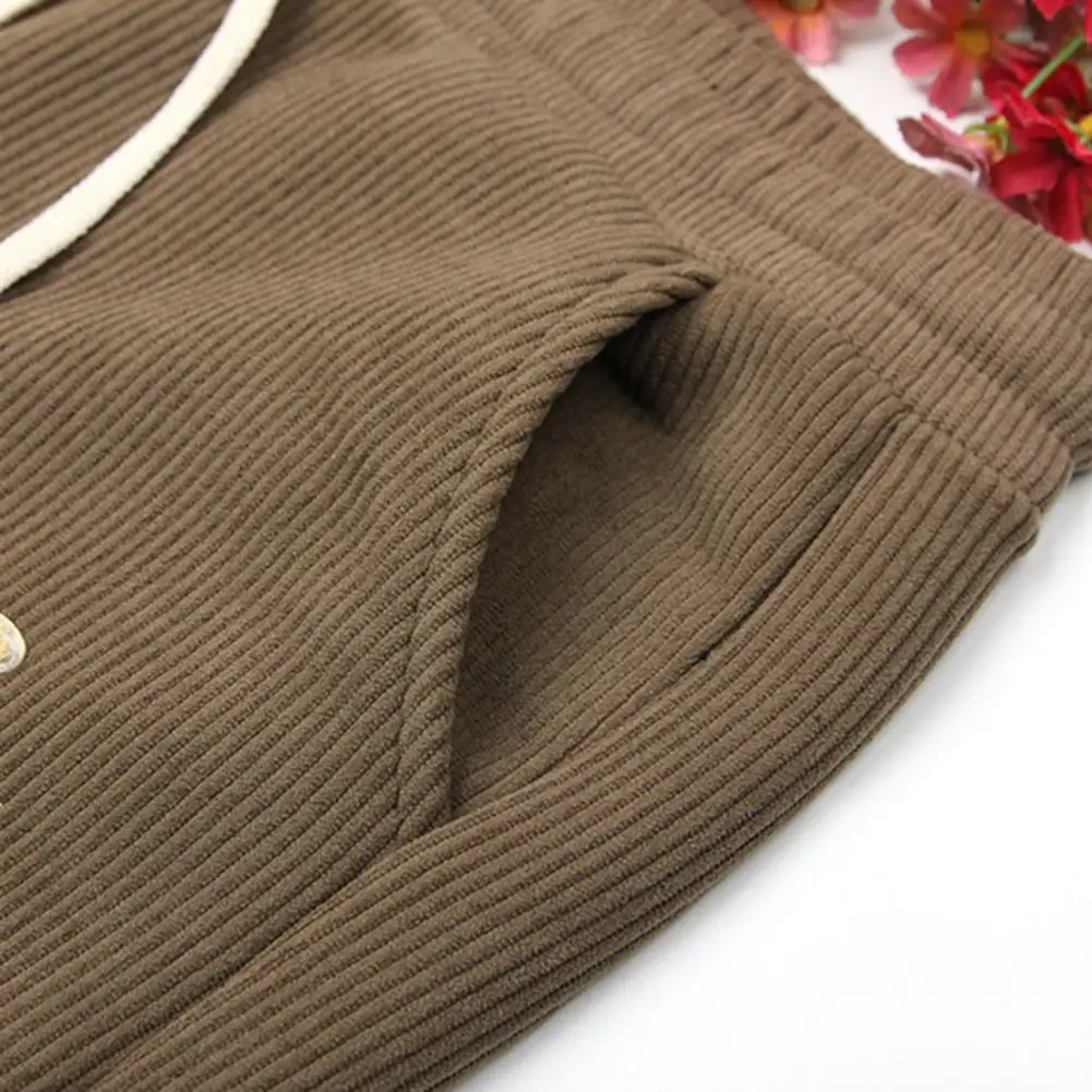 

Soft Women Winter Pants Elastic Waist Drawstring Winter Sweatpants Thicken Winter Trousers