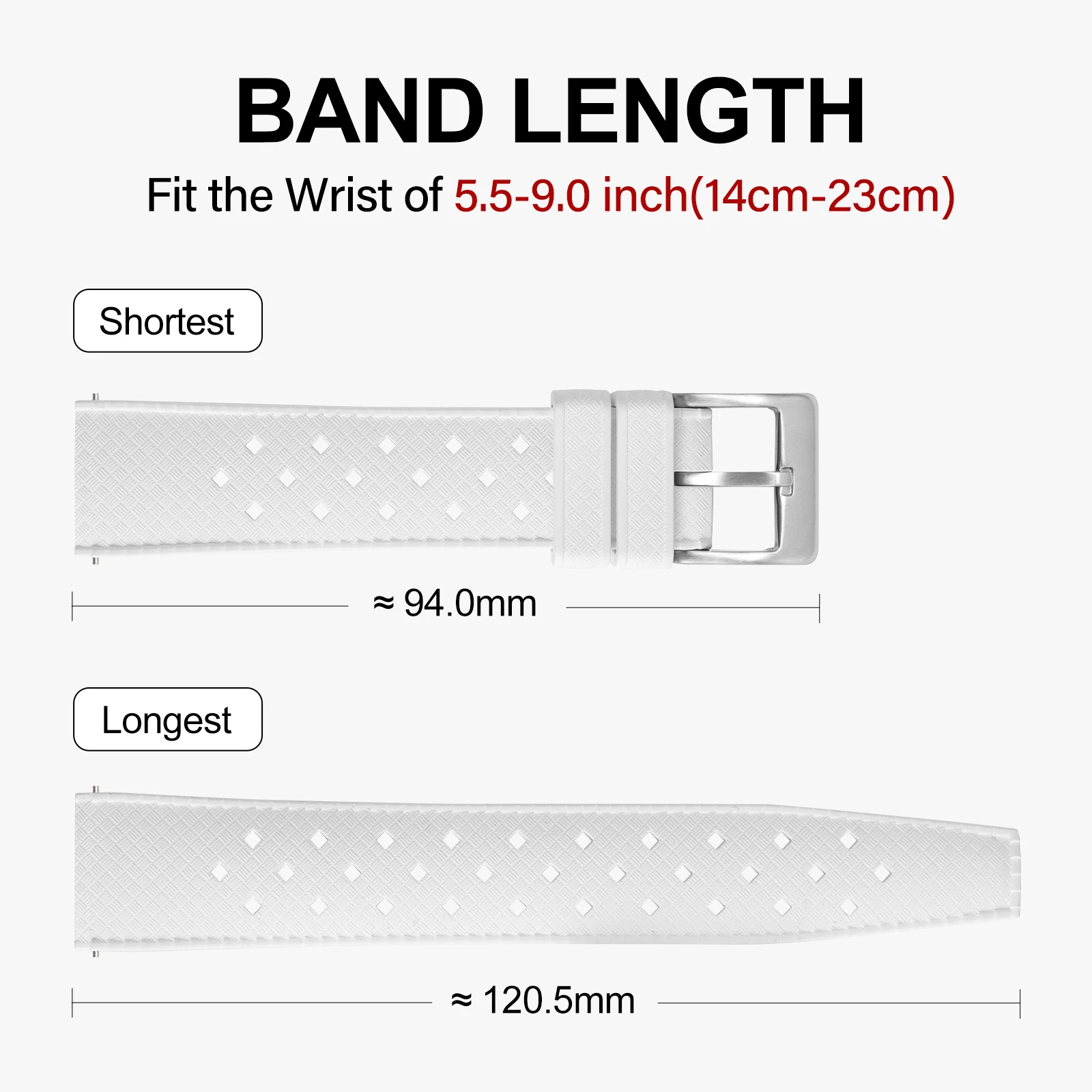 Ремешок FKM резиновый для наручных часов быстросъемный удобный мягкий