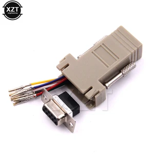 RJ45 Female to DB9 Female DB9F/RJ45 Network Port to 232 Serial Port Connector RS232Modular cab-9as-Fdte to RJ45 DB9 for Computer