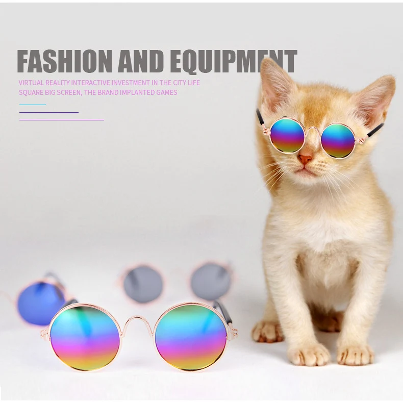 

Очки для фотографий, аксессуары для животных, собака, крутые забавные линзы для котят, фотореквизит, цветные солнцезащитные очки