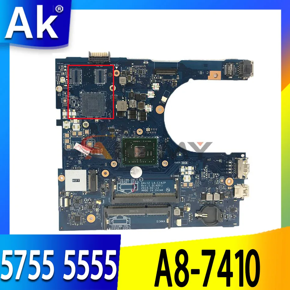 

Материнская плата для Dell Inspiron 100% 5755, 5555, рабочая плата 01N0C6 1N0C6