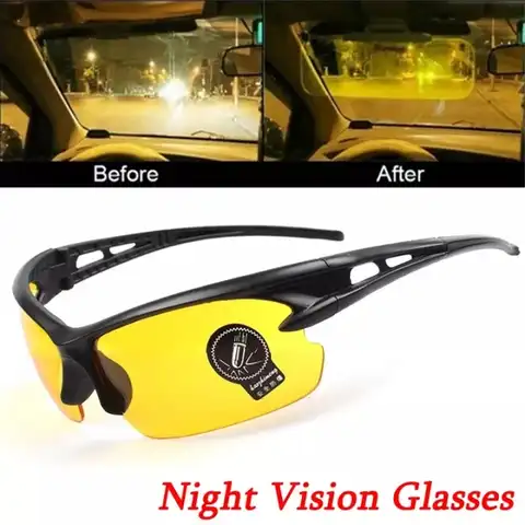 Очки ночного видения для водителей, мужские антибликовые солнцезащитные очки, очки для водителей автомобиля и мотоцикла, очки для велоспор...