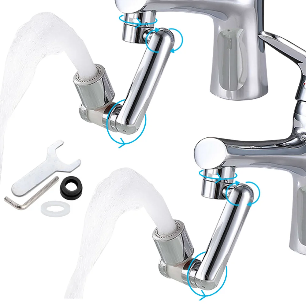

2Pack Universal Rotating Faucet Extender 1080 Degree Rotating Faucet Extender for Kitchen Bathroom Sink with Bublle Splash Modes