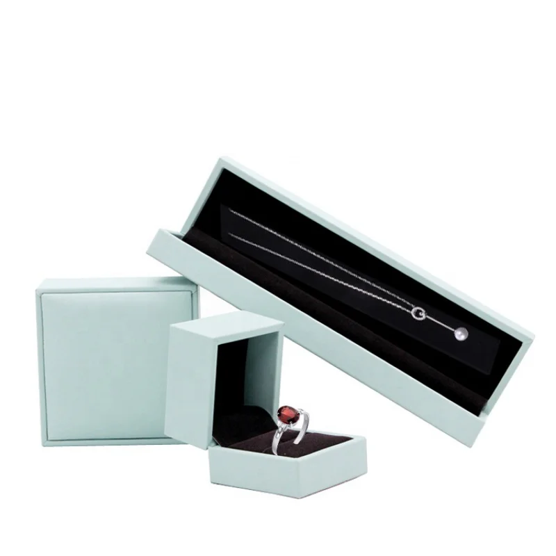 

Custom Luxury Leather Paper Wedding Ring Jewelry Jewellery Box With Logo