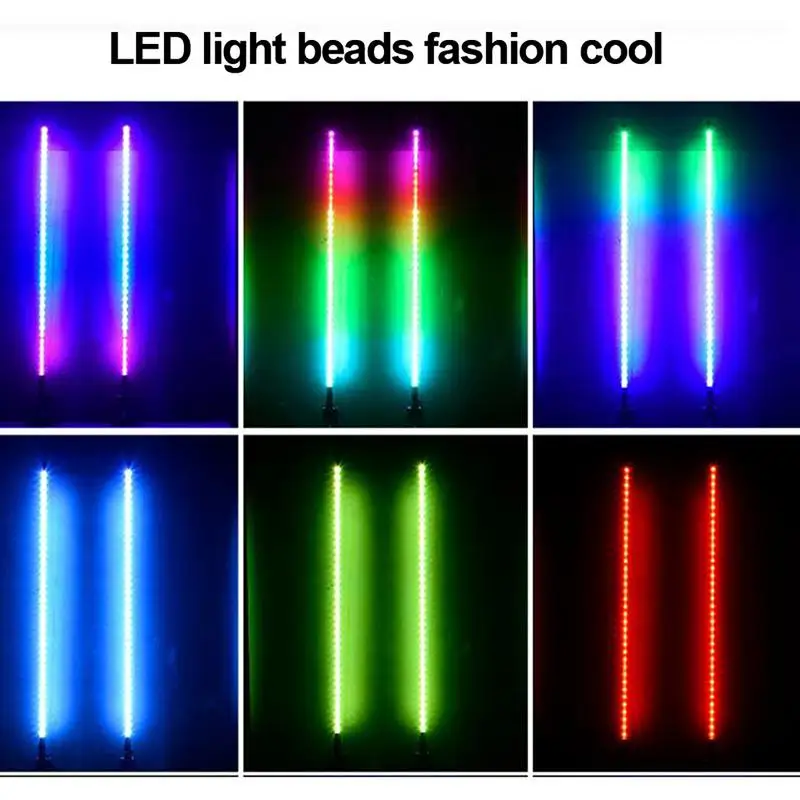 Светодиодные кнут с подсветкой антенные кнуты управлением через приложение