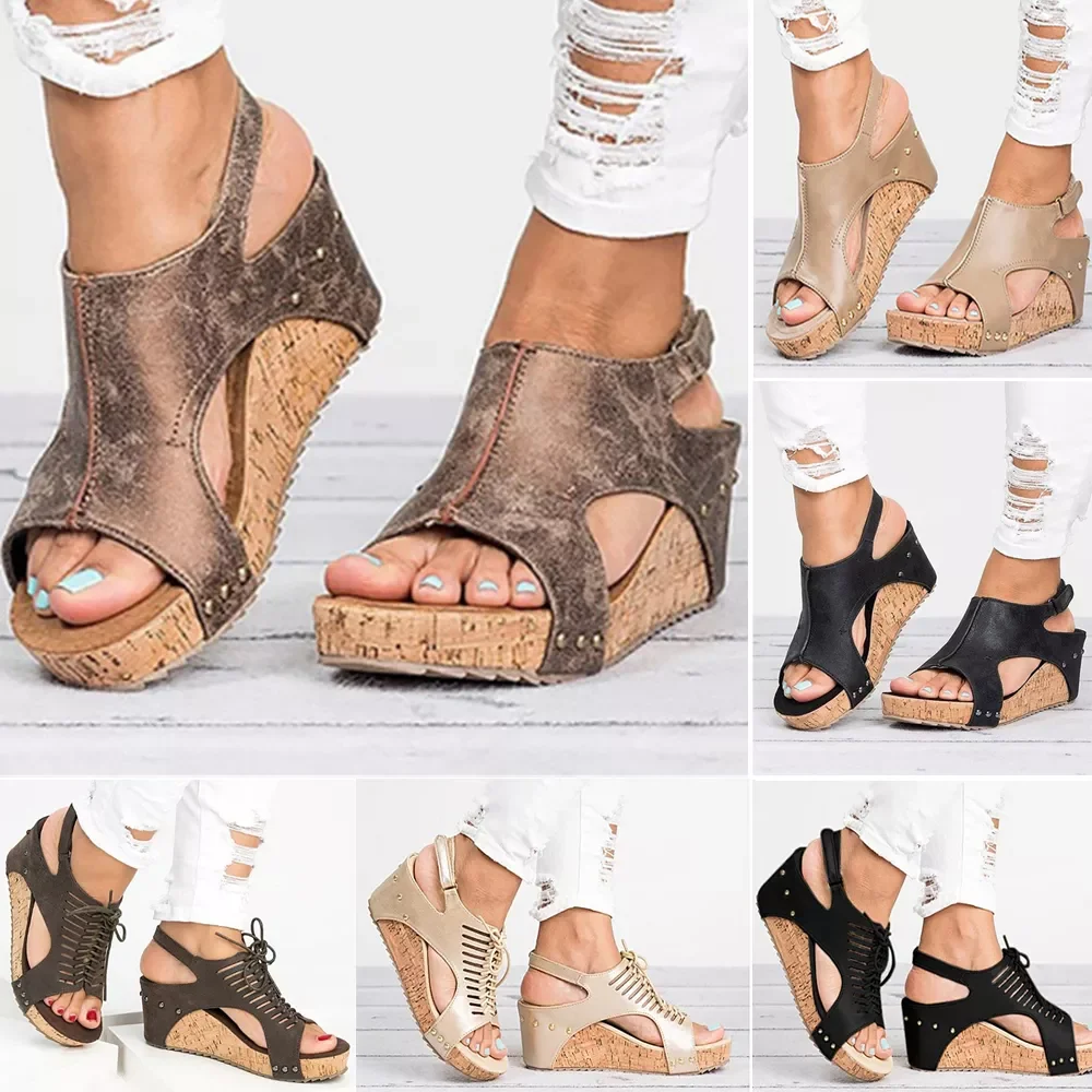 

Women Sandals Platform Sandals Wedges Shoes Women Heels Gladiator Sandalias Mujer Summer Shoes Peep Toe Wedge Heels Sandals