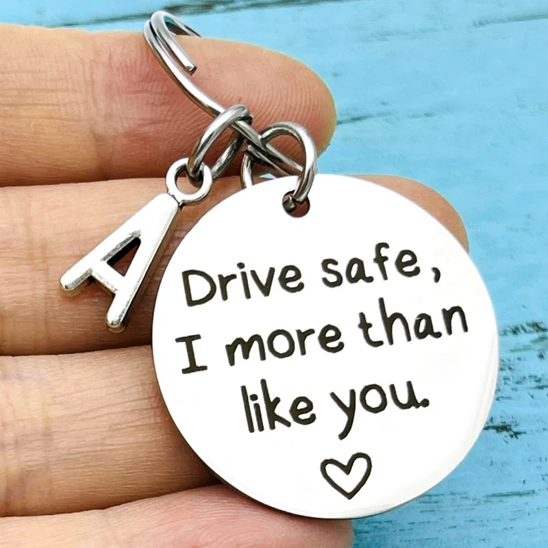 

New Drive Safe Keychain I More Than Like You.Personalized Gift for Boyfriend Husband Valentines Day Gift New Driver Gift