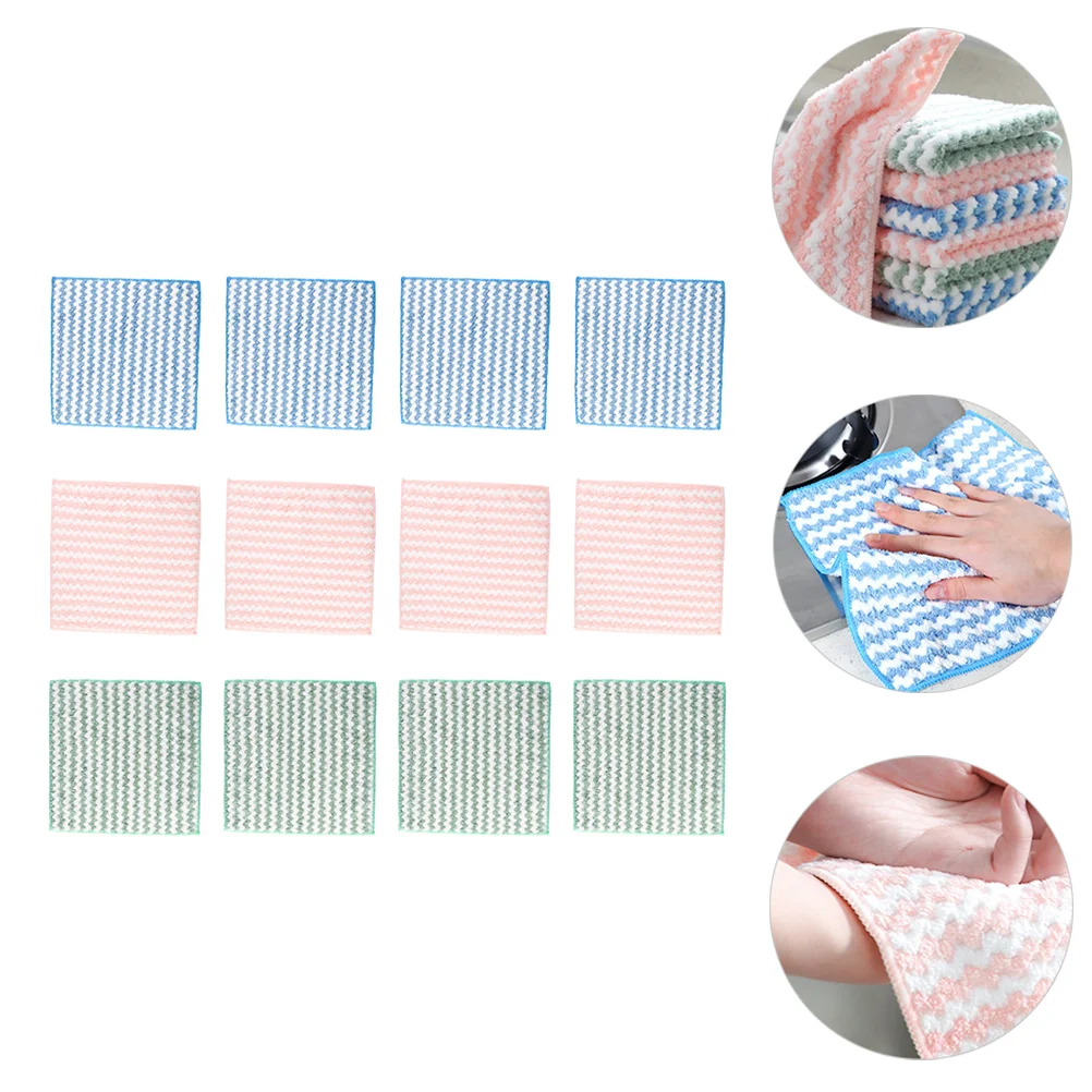 

Dish Cloth Kitchen Cleaning Washing Towels Cloths Towel Washcloths Reusable Reuseable Dishcloths Fleece Coral Absorbent