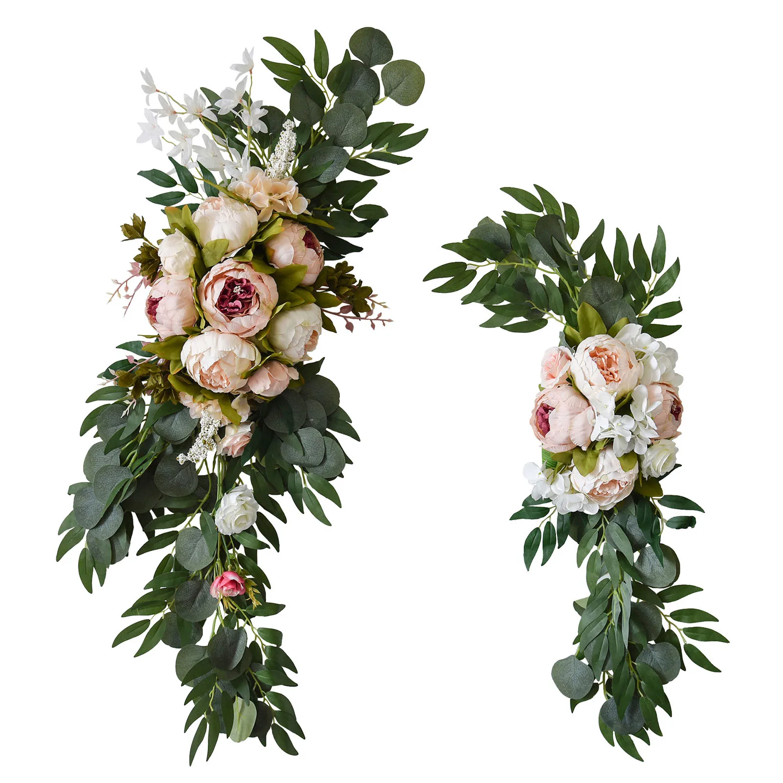 

Wedding Arch Flower Kit Elegant Ceremony And Reception Backdrop Decorative Artificial Flowers Includes Two Bouquets For Indoor