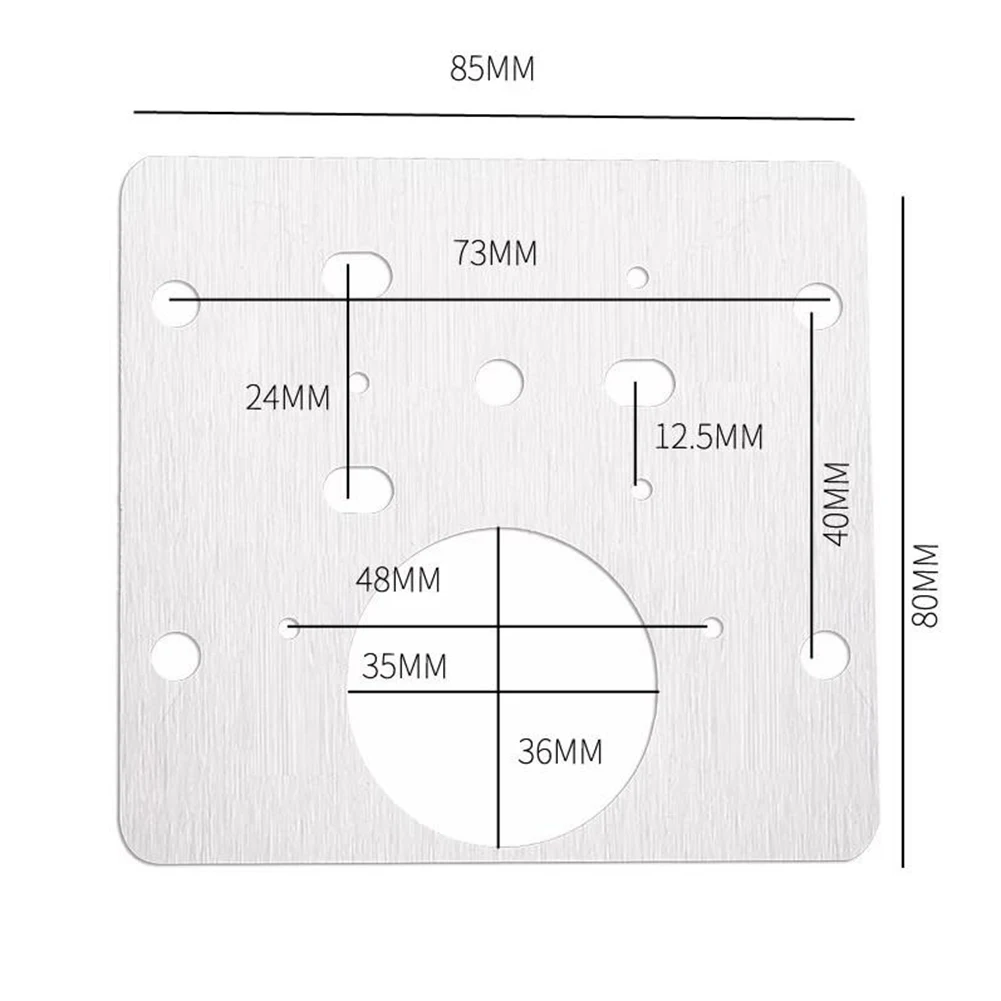 

1/4/10x Repair Plate Spare Parts Stainless Steel Wear-resistant Wide Application With 6 Mounting Screws Long Service Time