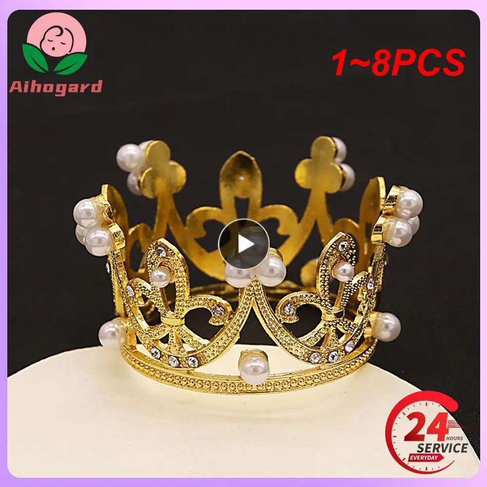 

1~8PCS Newborn Girls Boys Photography Gold Crown Props Little Baby Photo foto Crown Accessories Infant fotografia Prop