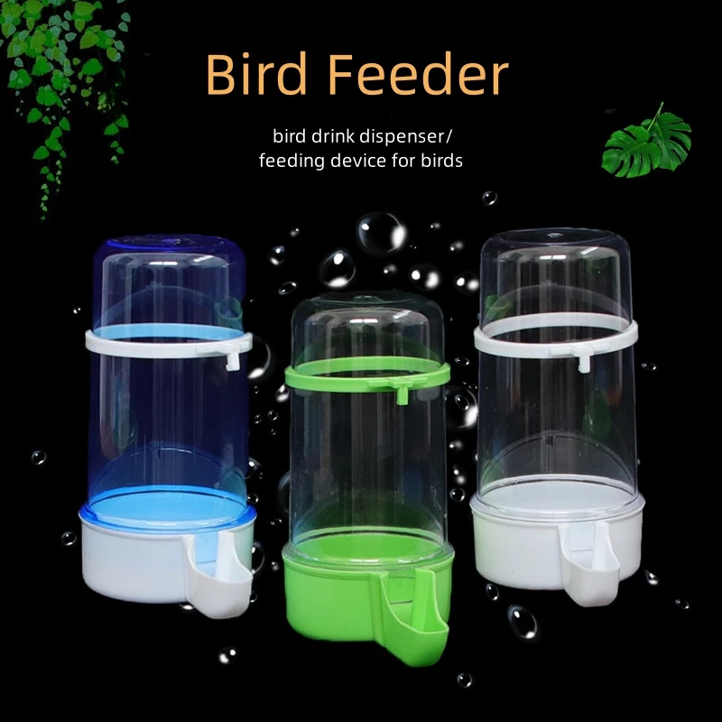 

Drink Dispenser Automatic Waterer Bird Feeder for Cage No Mess Pvc Plastic Drinking Bottle Automatic System Parrot Accessories