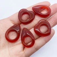 1 pcs natural stone beads drop shaped heart shaped agate beads for jewelry making diy charm necklace bracelet accessories