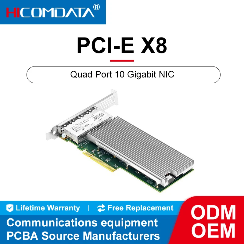 Сетевая карта 10G NIC PCIE X8 X16 10000M 4 порта RJ45 Ethernet адаптер