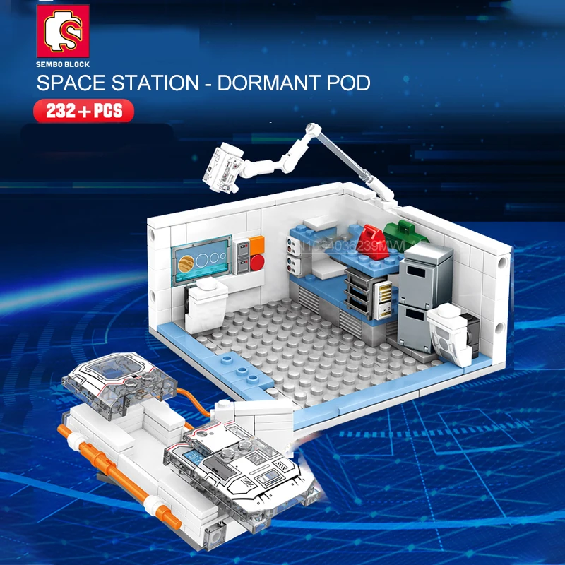 Конструктор космическая станция SEMBO 4 в 1 Детский конструктор с 2 минифигурками