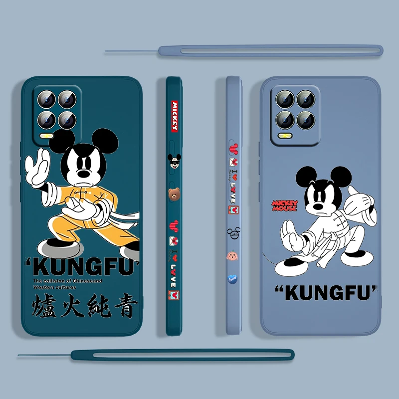 

Cute Cartoon Mickey Anime Phone Case For OPPO Realme 50A 50i Find X3 X2 Lite GT Neo2T Master Pro C2 C21 XT Liquid Left Rope Capa