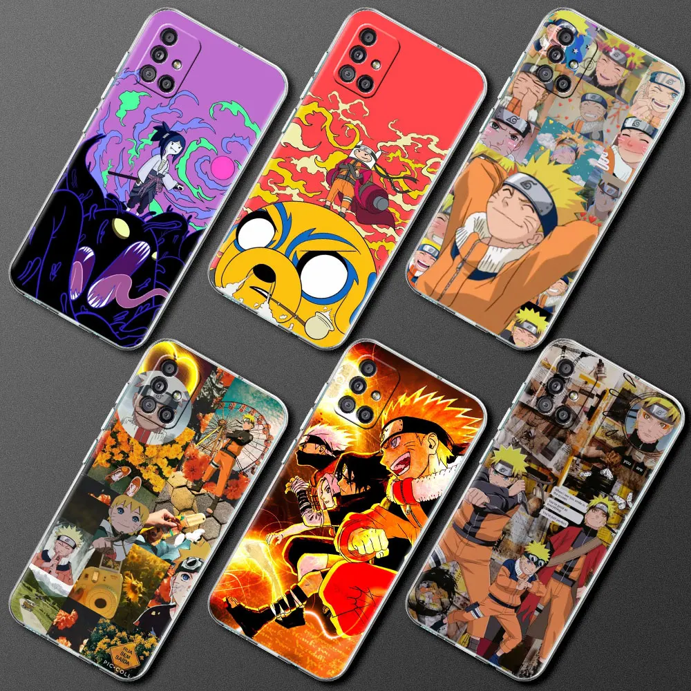 

Clear Case for Samsung Galaxy A52 A12 A51 A71 A32 A73 A21s A31 SmartPhone Coque A72 A53 A22 TPU Cover Naruto Sasuke Uchiha Duel